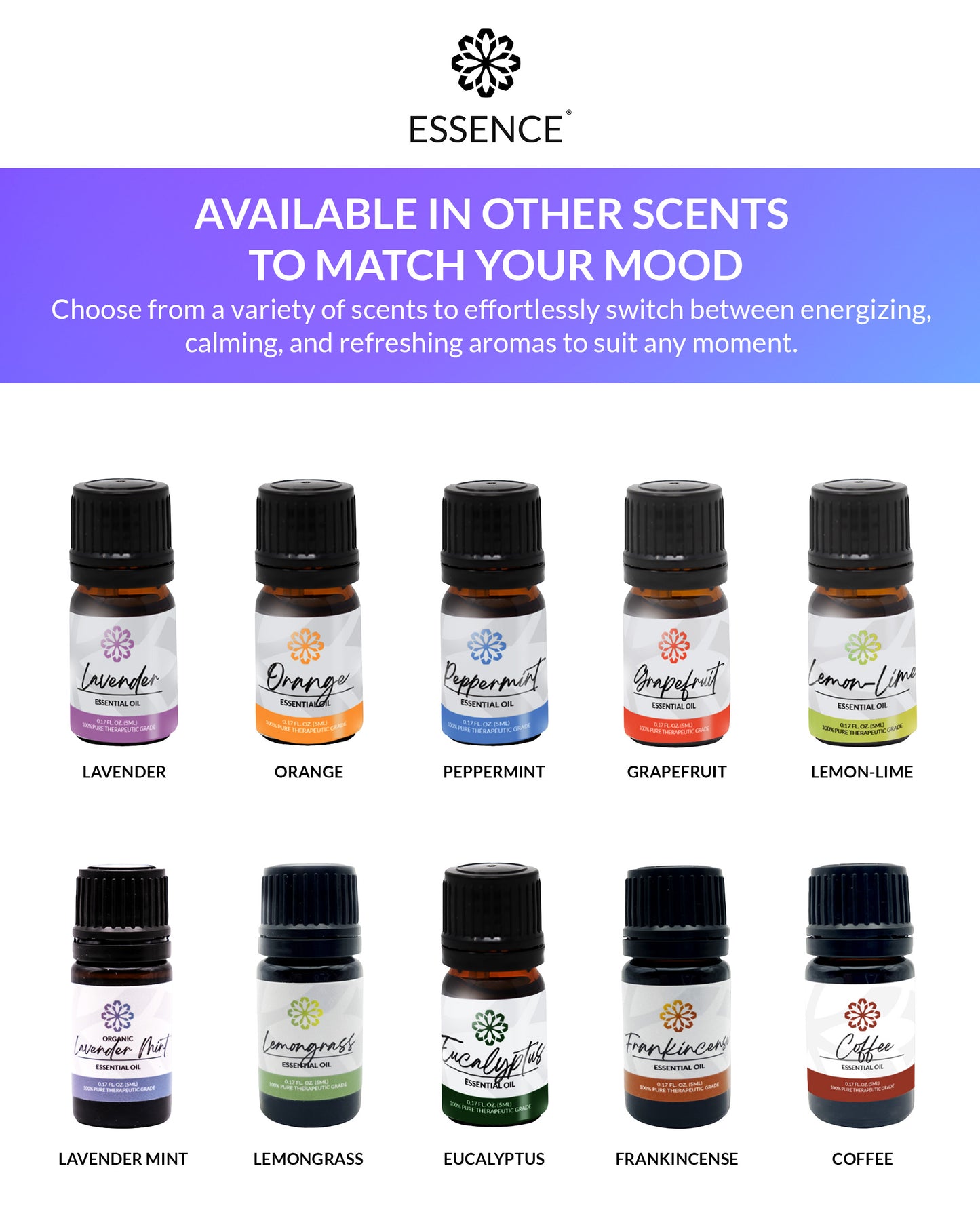 Lavender Mint Essential Oil – 5 mL Bottle Soothing Relaxation Meets Refreshing Vitality