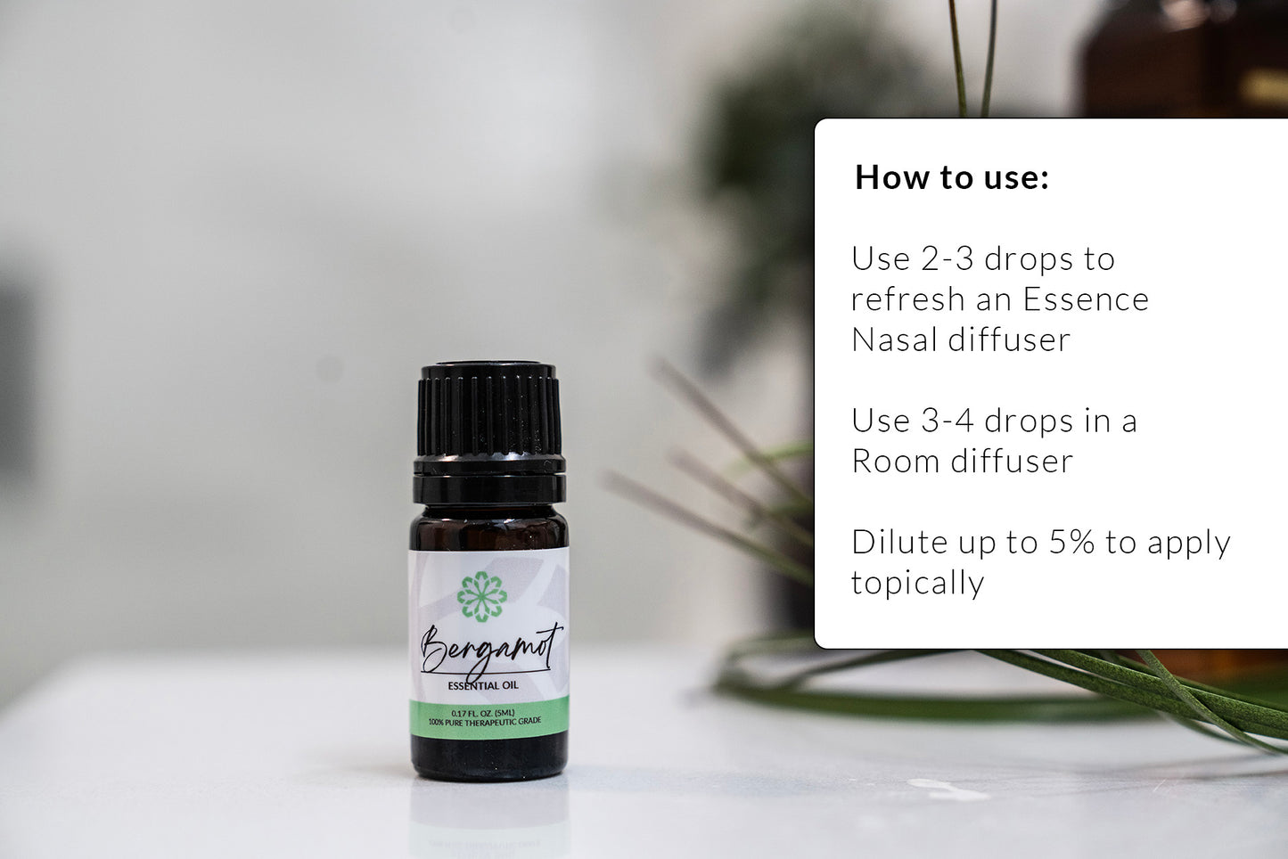 Bergamot Essential Oil 5mL - Pure, Therapeutic Grade Citrus Aromatherapy
