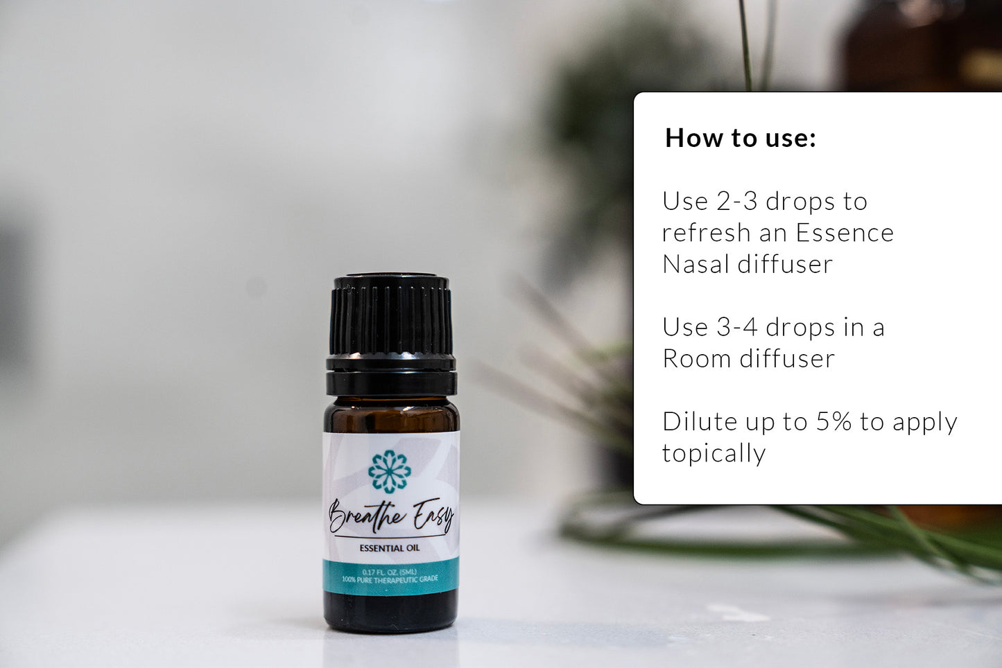Breathe Easy Blend Essential Oil 5mL - Pure & Therapeutic for Allergy & Cold Relief
