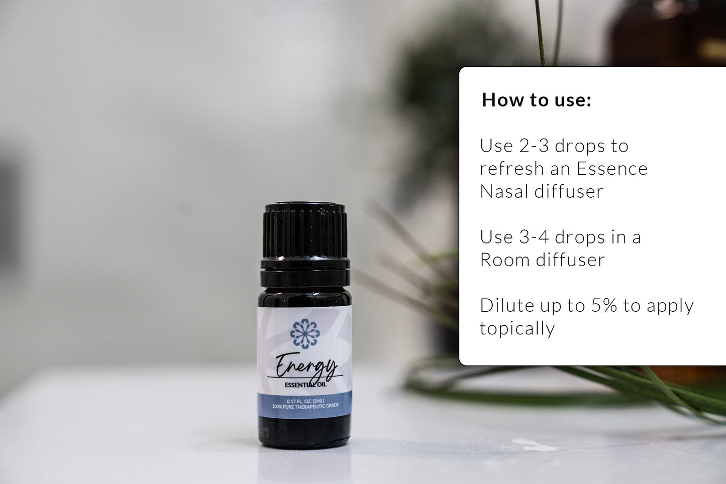 Energy Blend Essential Oil 5mL - Pure, Therapeutic Grade for Mental Clarity & Focus