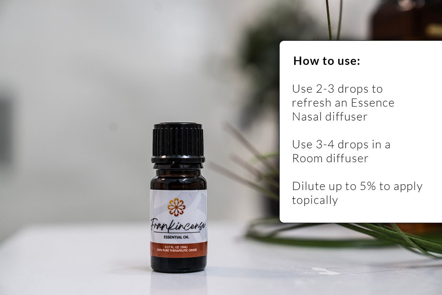 Frankincense Essential Oil 5mL - Therapeutic Grade for Calm, Clarity & Respiratory Support