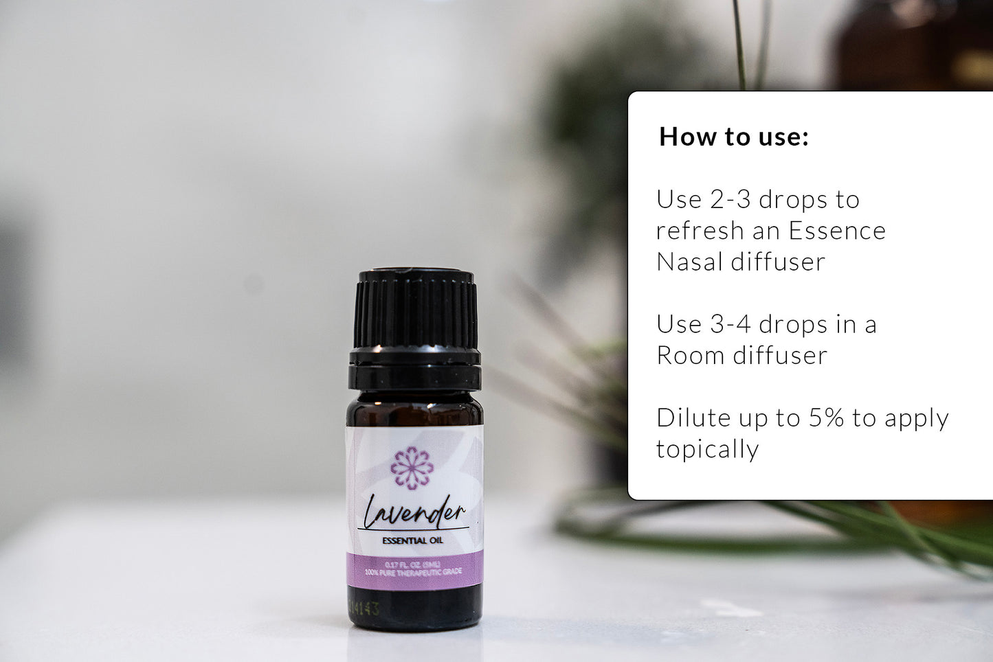 Lavender Essential Oil 5mL - Pure, Therapeutic Grade for Natural Relaxation & Stress Relief