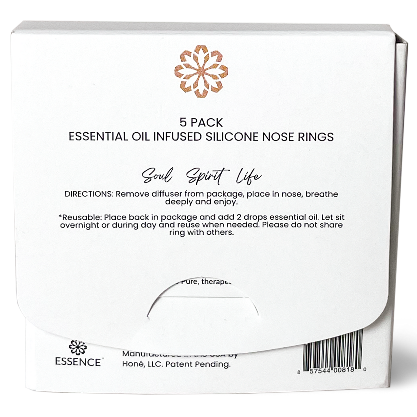 Create It unscented nasal diffuser ring five pack bundle back