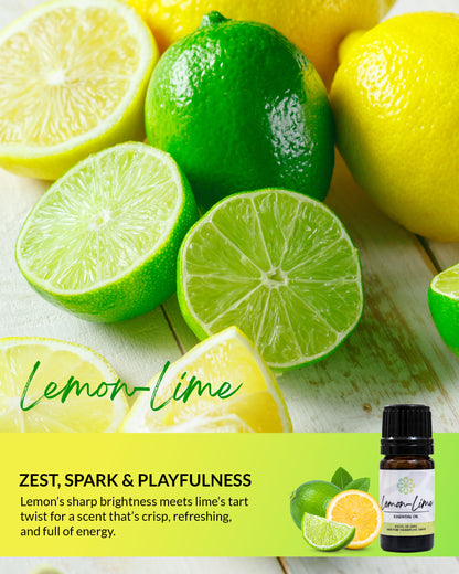 Lemon-Lime Essential Oil 5mL - Pure, Therapeutic Grade for Natural Cleansing & Uplift