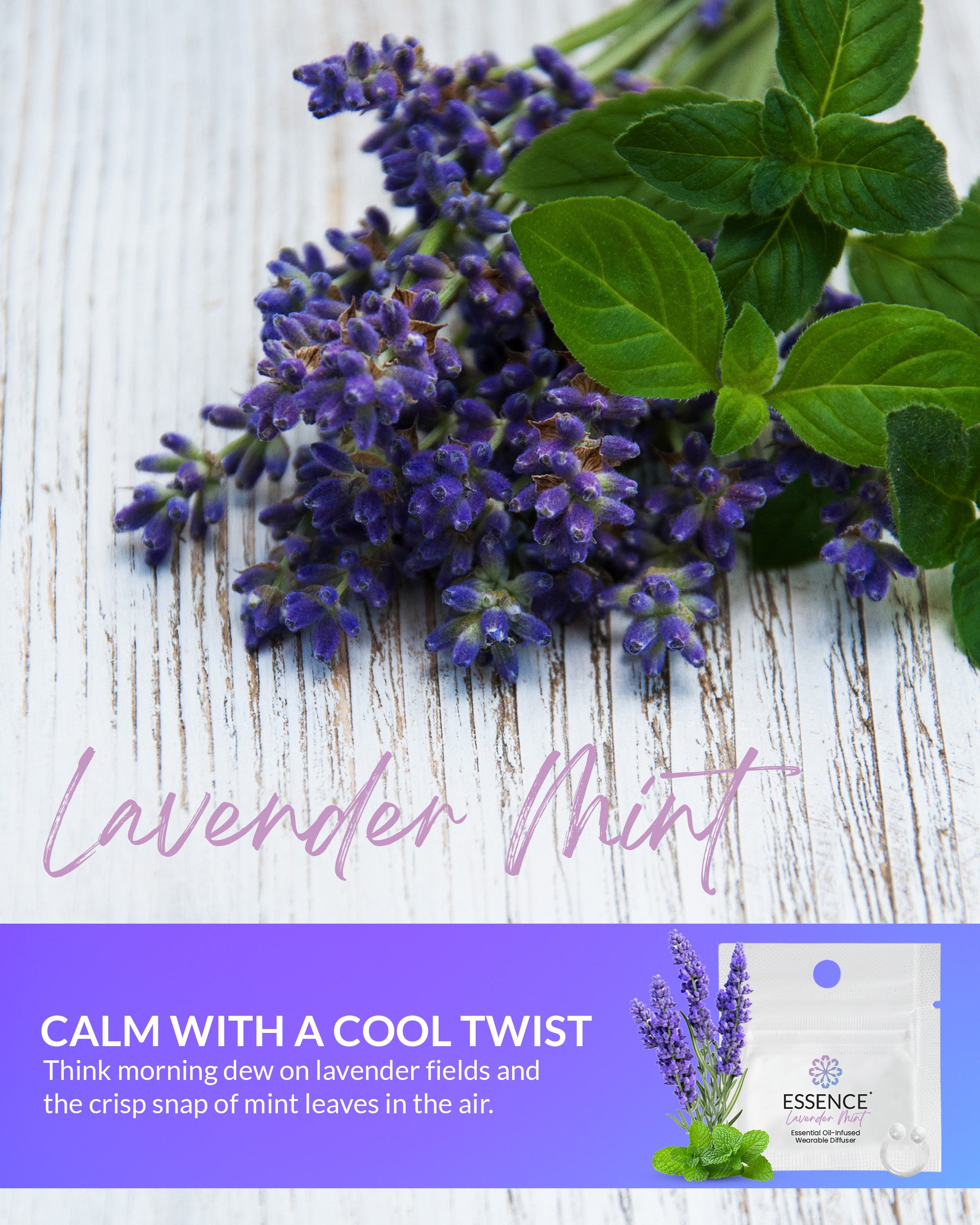 Lavender Mint Essence Ring | Relaxing Aromatherapy Anywhere