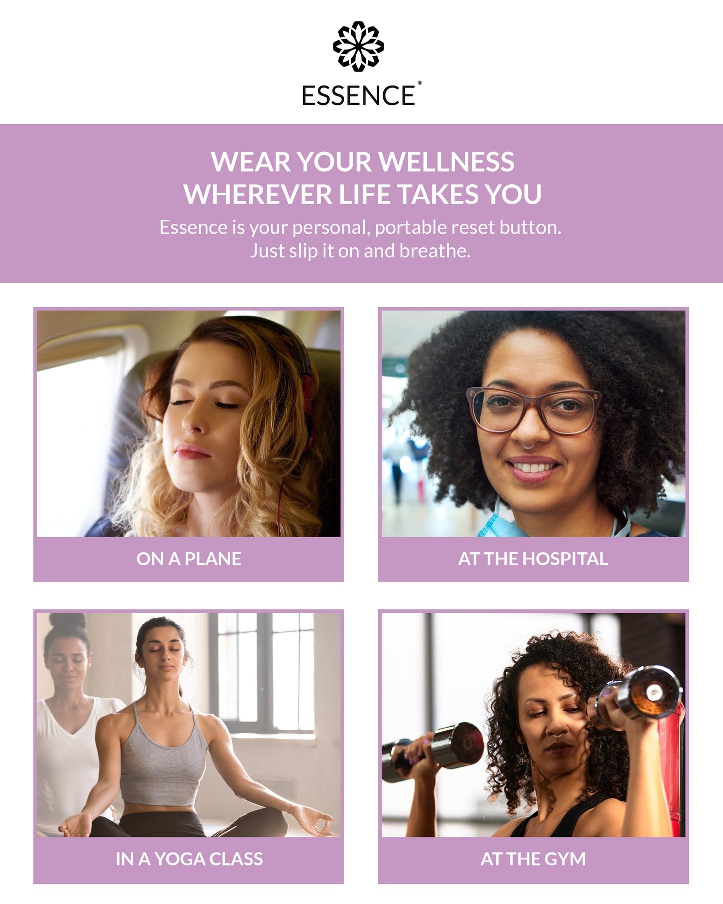 Lavender Scent Nasal Diffuser Ring