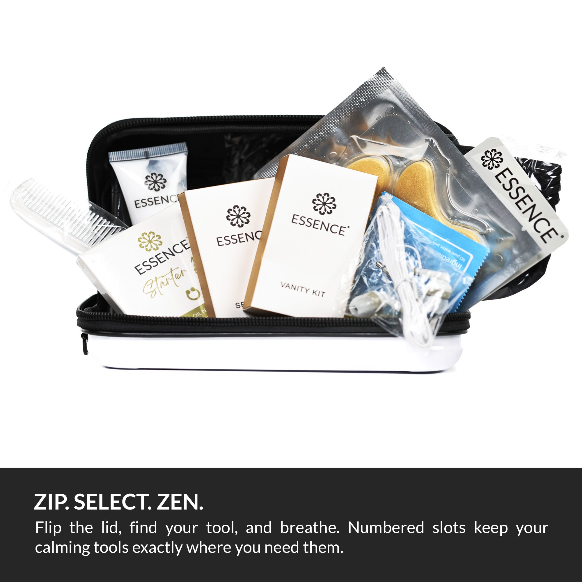Travel Amenity Kit | Compact Wellness & Comfort On-the-Go – Essence