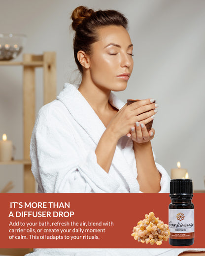 Frankincense Essential Oil 5mL - Therapeutic Grade for Calm, Clarity & Respiratory Support