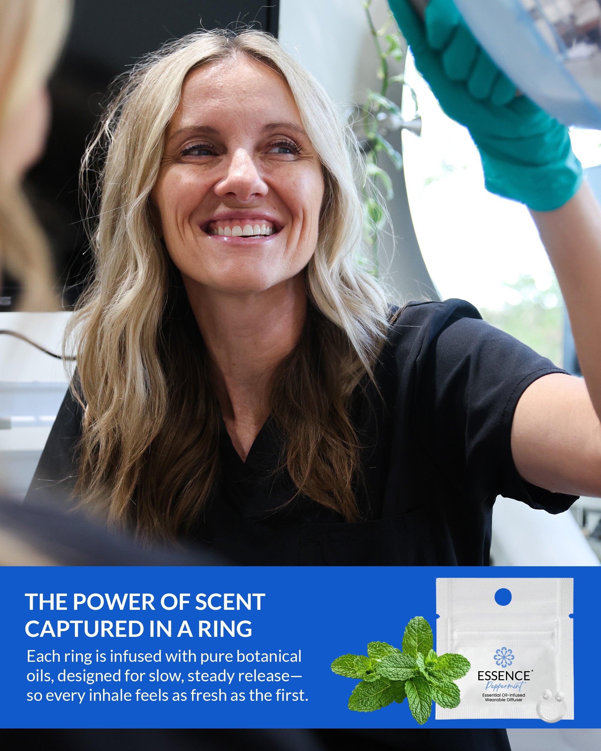 Peppermint Essence Ring | Cooling Relief & Focus Support