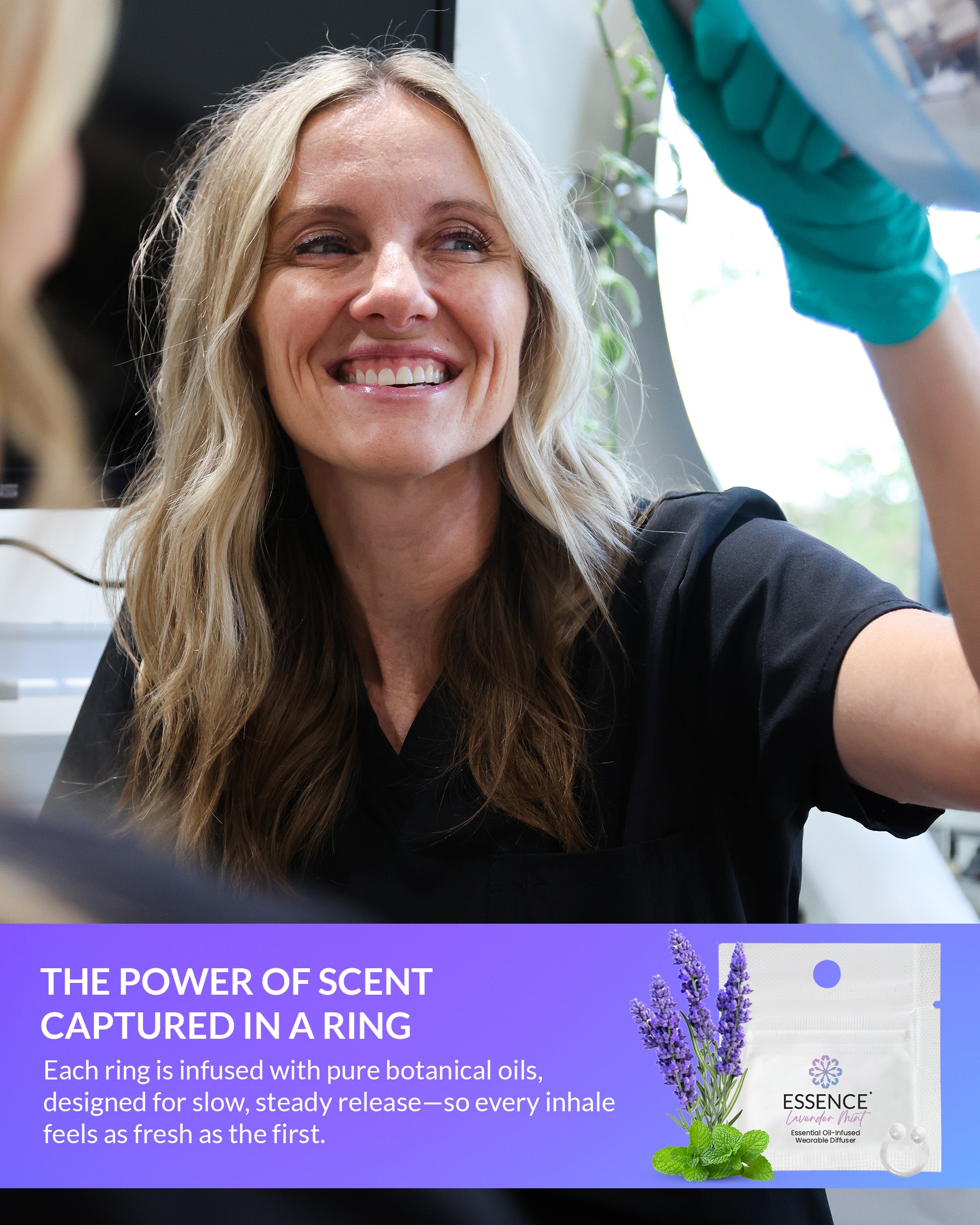 Lavender Mint Essence Ring | Relaxing Aromatherapy Anywhere