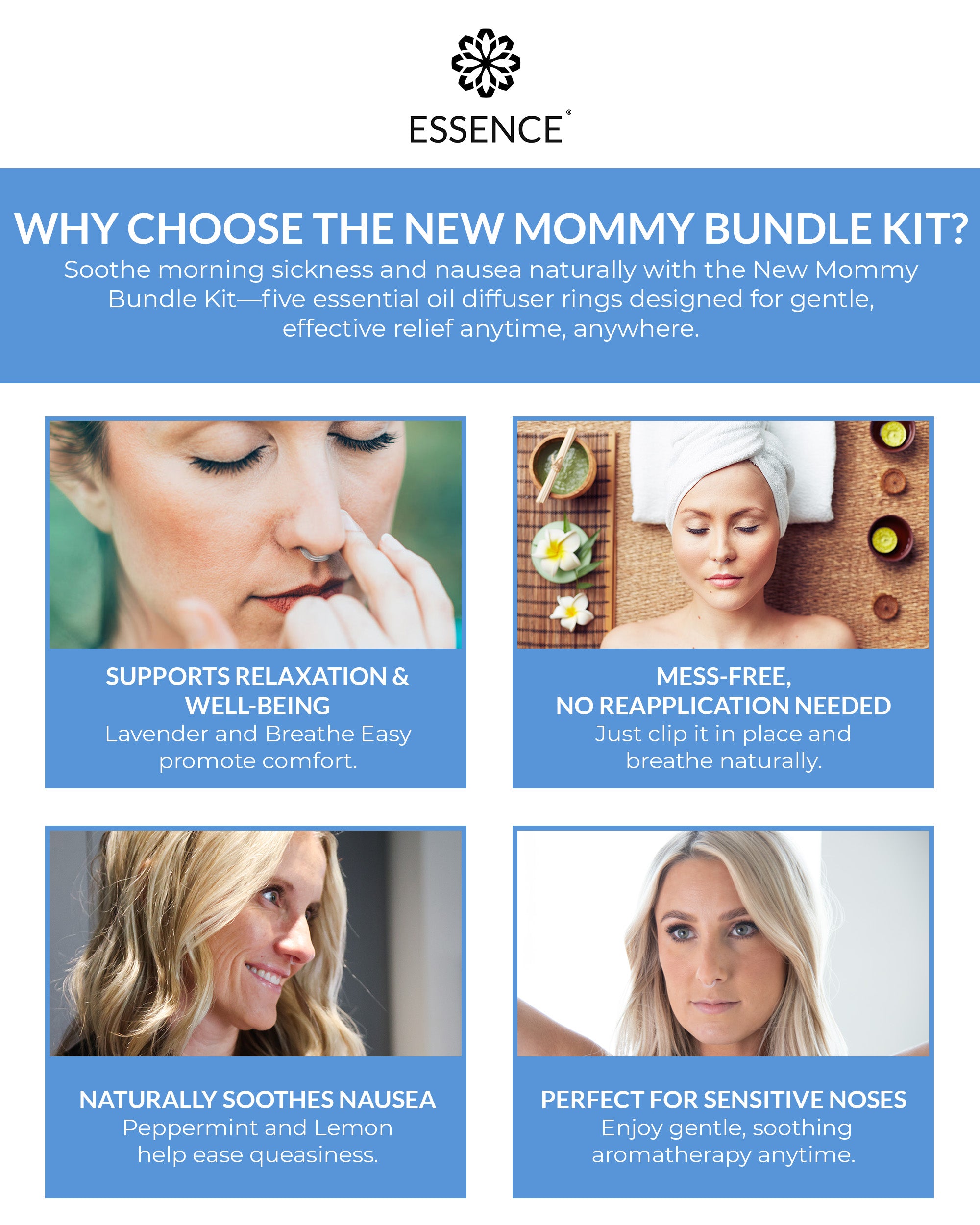 Mommy / Nausea Relief 5 Pack Bundle | Gentle Aromatherapy Support