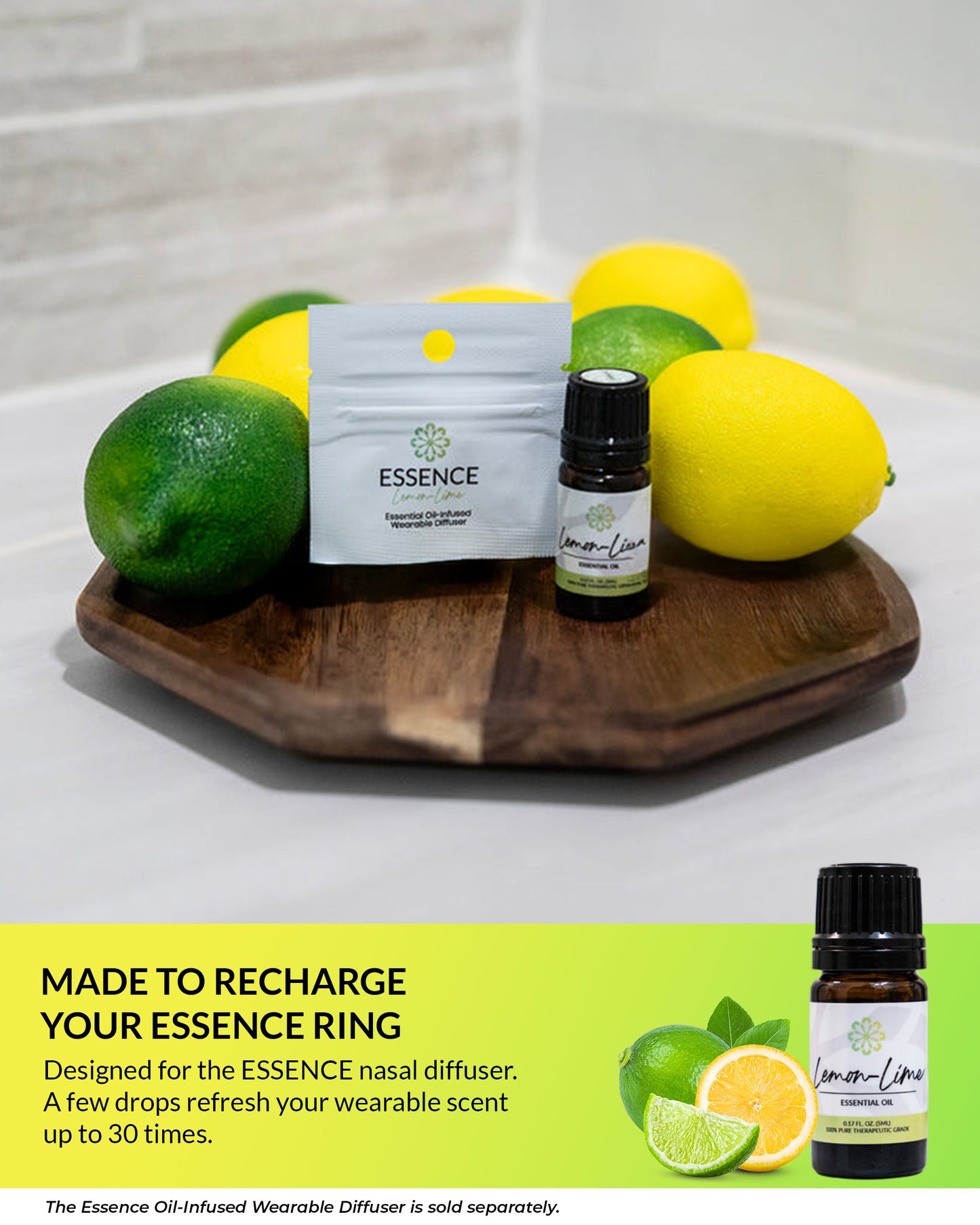 Lemon-Lime Essential Oil 5mL - Pure, Therapeutic Grade for Natural Cleansing & Uplift