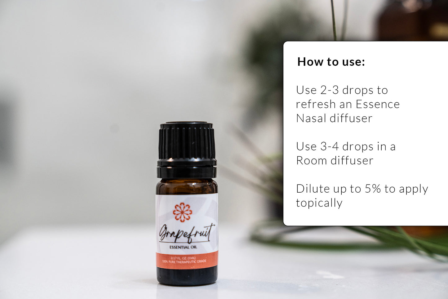Grapefruit Essential Oil 5mL - Pure, Therapeutic Grade for Mood Balance & Stress Relief