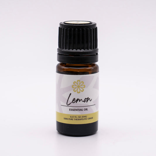 Lemon Essential Oil 5mL - Pure, Therapeutic Grade for Natural Energy & Mood Boost
