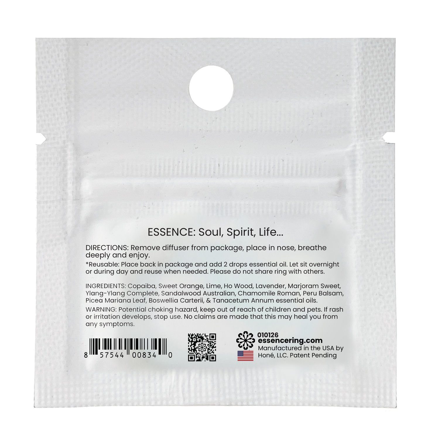 Stress Relief Blend Nasal Diffuser Ring