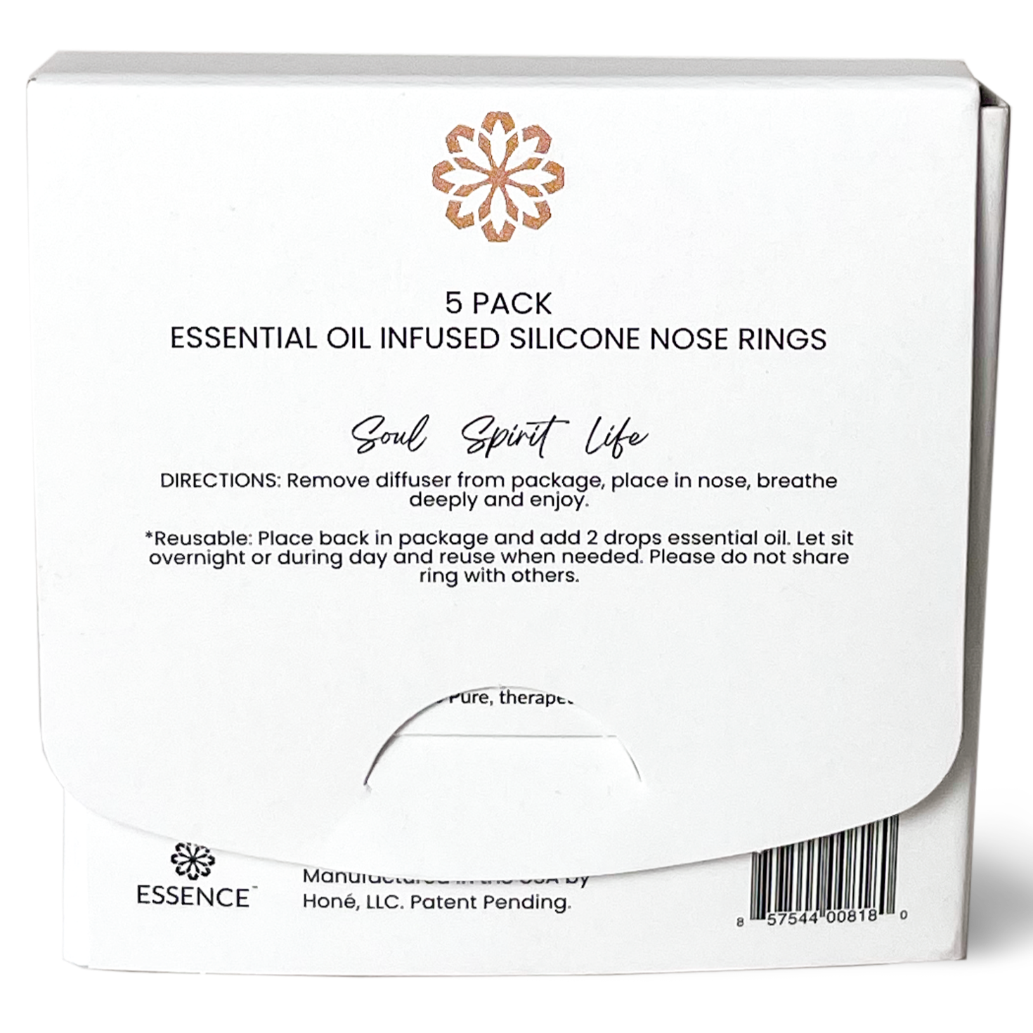 Create It unscented nasal diffuser ring five pack bundle back